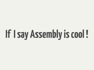 If IsayAssemblyiscool!
 