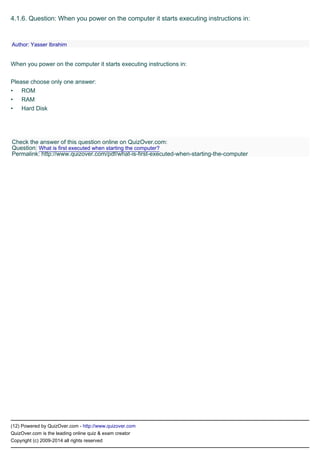 Assembly Code Question Test Assembly Programming Quiz | PDF