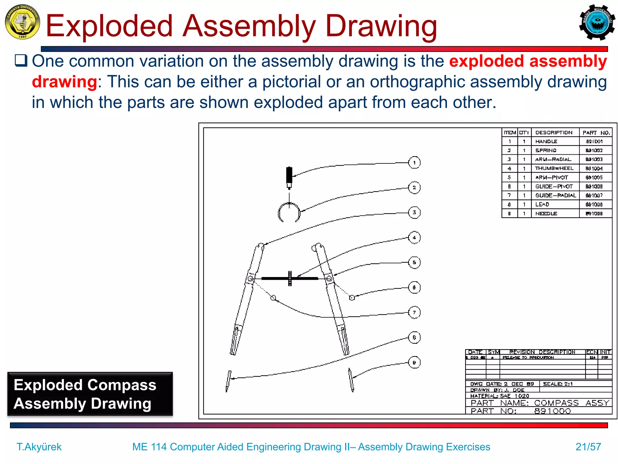 Assembly drawing exercises | PDF