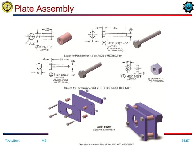 Assembly drawing exercises | PDF