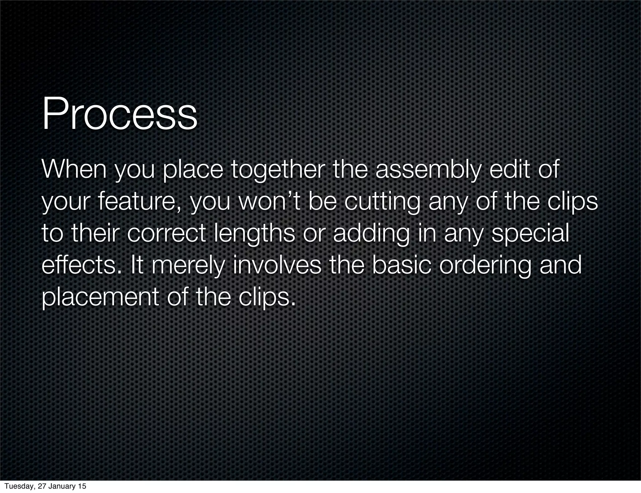 Assembly editing | PDF