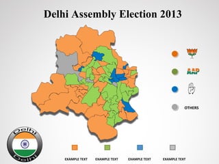 Delhi Assembly Election 2013

OTHERS

EXAMPLE TEXT

EXAMPLE TEXT

EXAMPLE TEXT

EXAMPLE TEXT

 