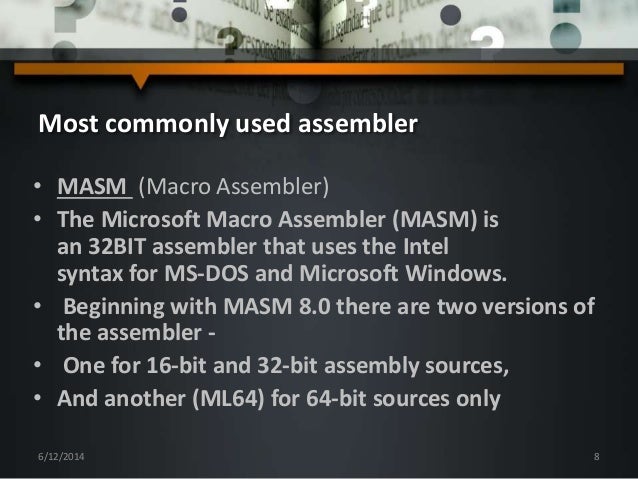Masm Software For Windows 7 32 Bit
