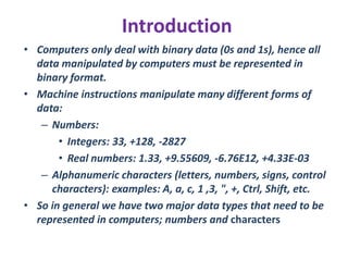 Representation Of Numbers and Characters | PPT