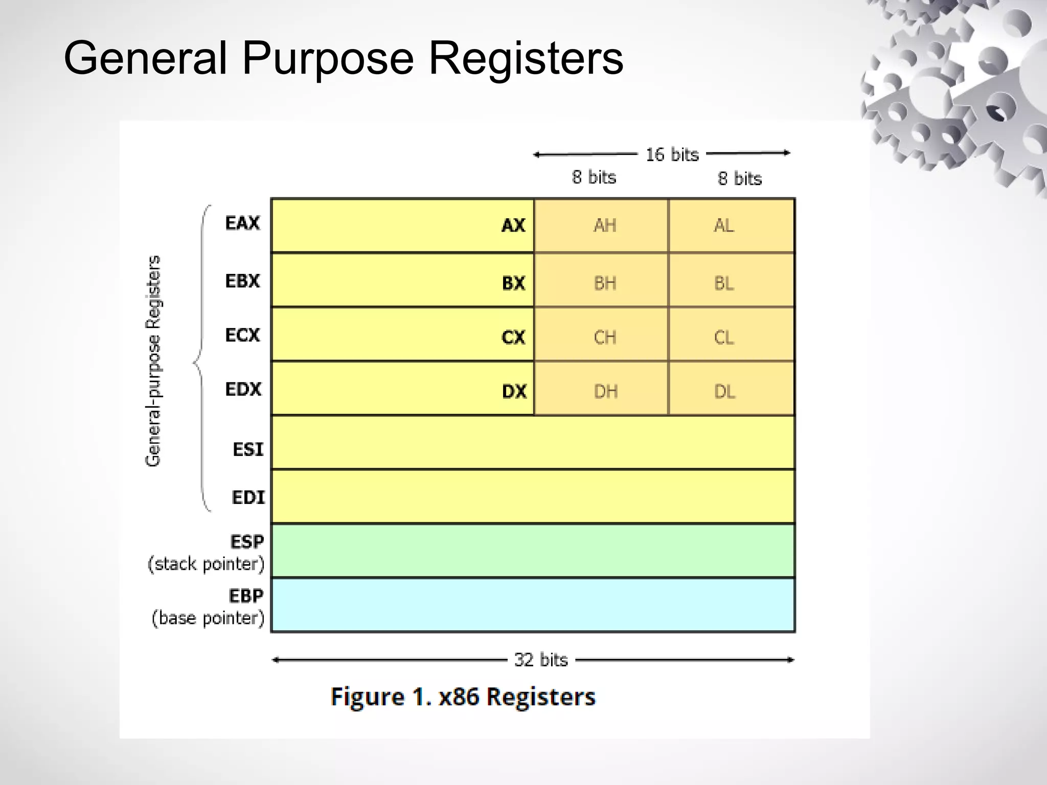 General Purpose Registers
 