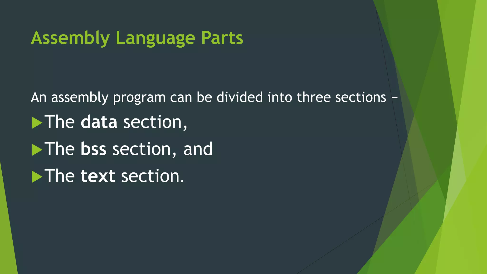 ASSEMBLY LANGUAGE.pptx | Programming Languages | Computing
