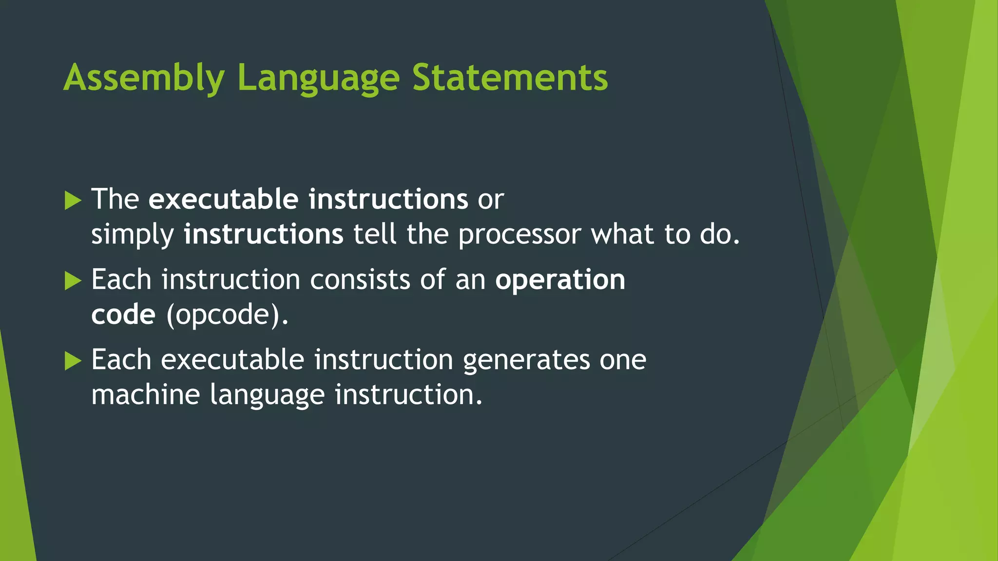 ASSEMBLY LANGUAGE.pptx | Programming Languages | Computing