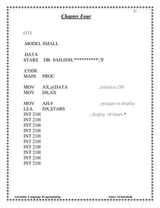 Assembly language solution | PDF