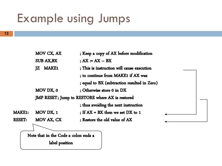 Assembly language 8086 intermediate