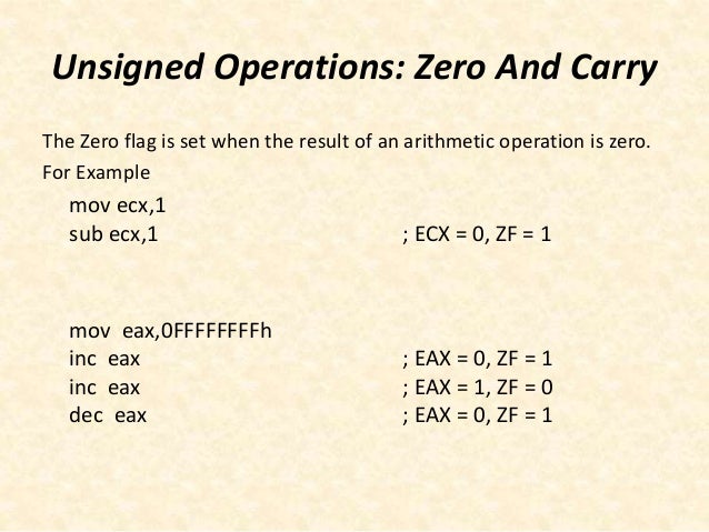 Assembly language (addition and subtraction)