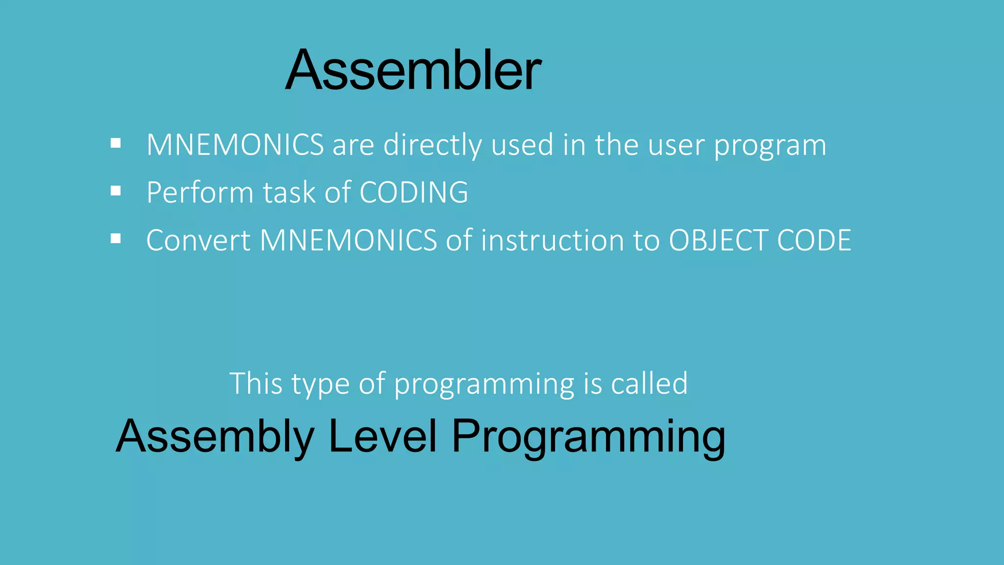 Assembly language programming | PPTX