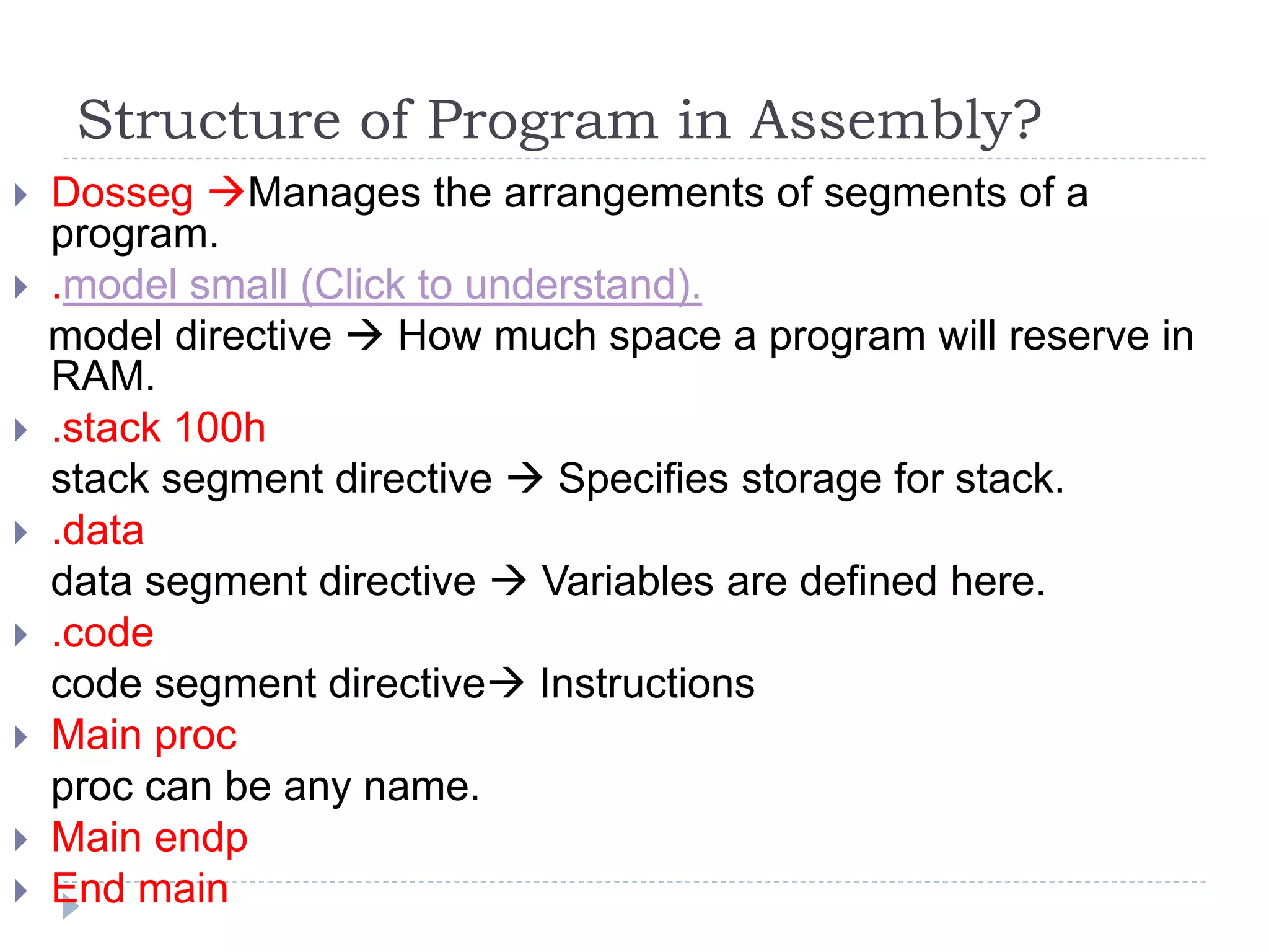 Assembly language progarmming | PPT