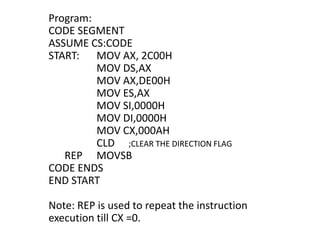 Assembly language programs