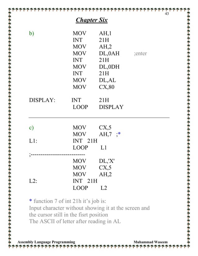 Assembly language programming and organization of ibm pc by ytha yu