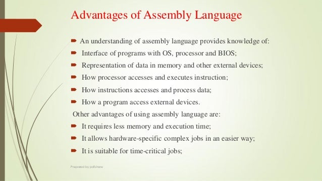 Assembly level language