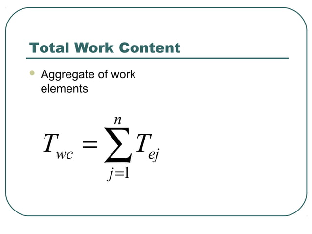 Assembly line balancing | PPT