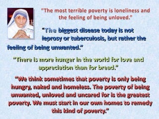 Mother Teresa ( Goddess for the mankind) | PPTX