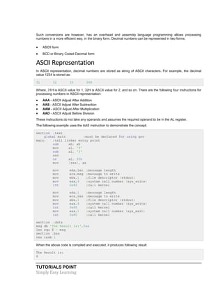Assembler Ascii Code Examples assembly_tutorial.pdf