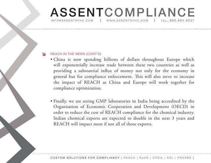 Assent Compliance REACH Compliance Webinar