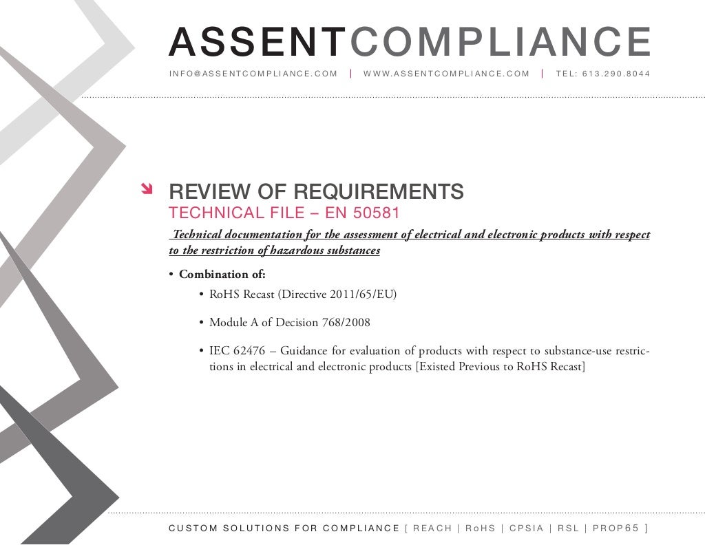 RoHS II Compliance Presentation Assent Compliance