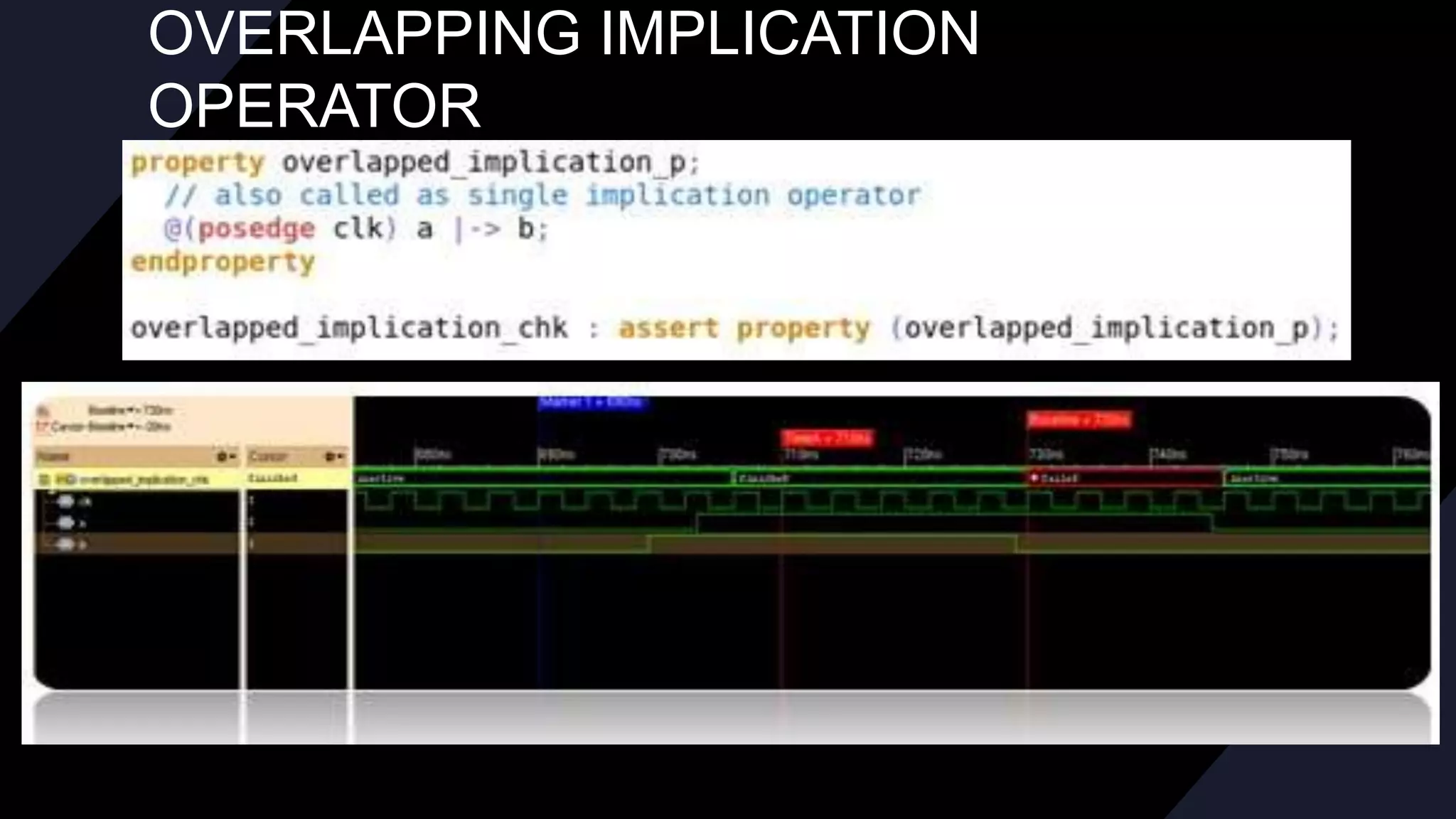 OVERLAPPING IMPLICATION
OPERATOR
 