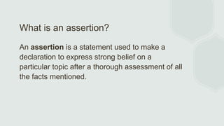 ASSERTIONS.pptx | Dogs | Pets
