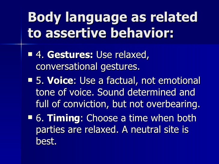 Assertive Behavior 2007
