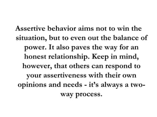 Assertive Communication Styles: Important Points To Remember | PPT
