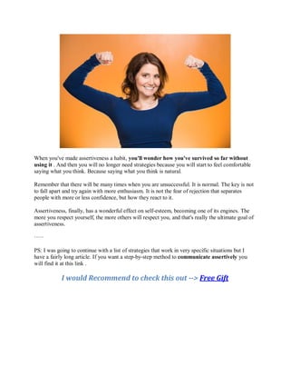 What Is Assertiveness And How To Be More Assertive | PDF
