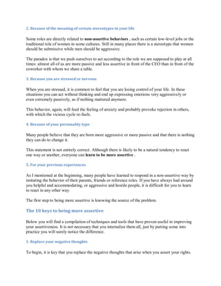 What Is Assertiveness And How To Be More Assertive | PDF