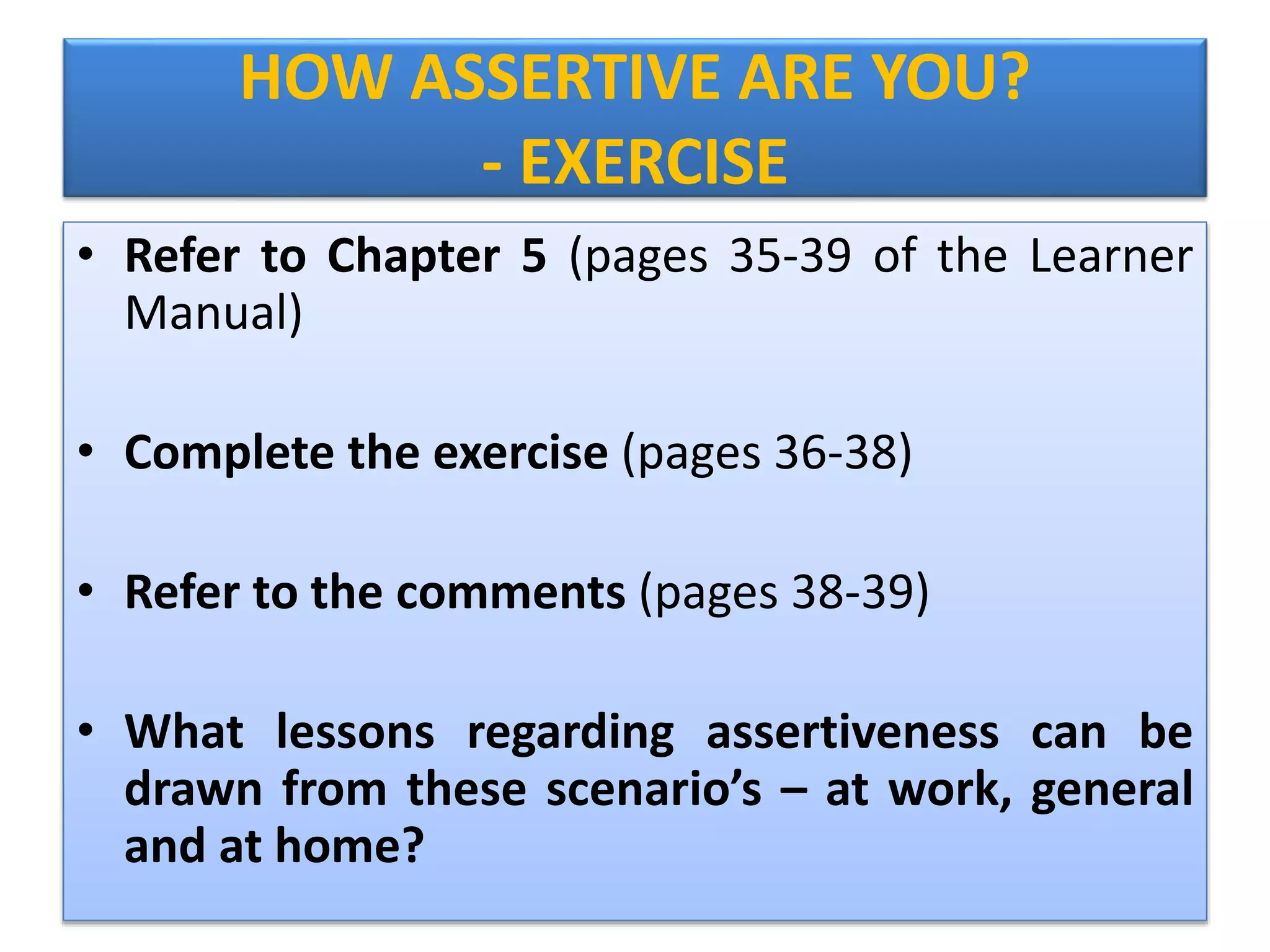 Assertiveness Skills | PPTX