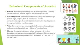 Assertive training. in health psychology | PPTX