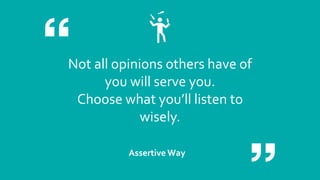 Do You Get Upset When Others Judge You?
AssertiveWay.com
12 Questions To Ponder If The Judgement Matters
Do you want
feedb...