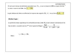 AUTOMATIQUE
-Bruleur à gaz :
Avec :
 
