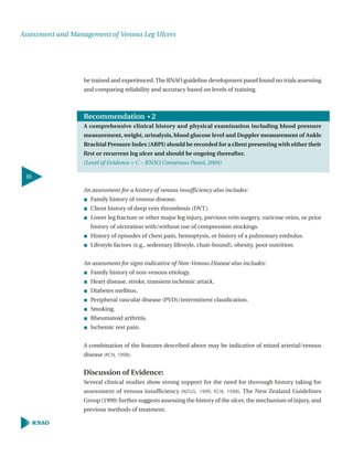 Assesment and management of venous leg ulcers | PDF