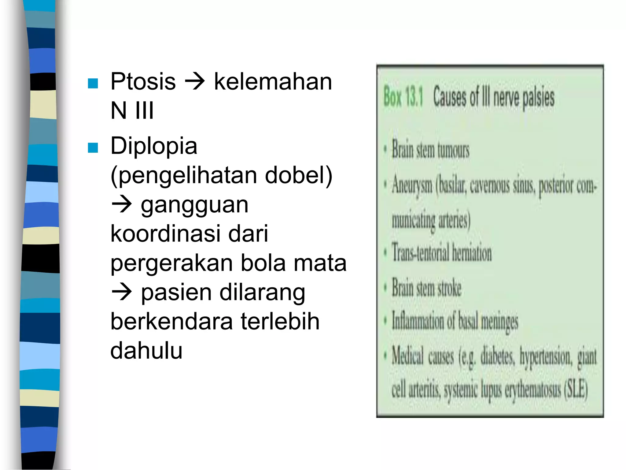 Assesment, interpretation n management of cranial nerve dysfunction | PPTX