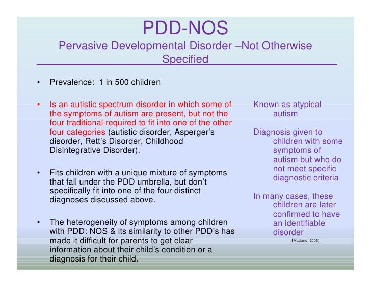 pervasive developmental disorder adult