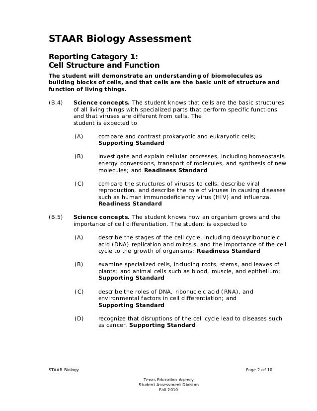 Staar Biology 2022 Answer Key