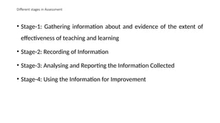 assessment for learning : Basis of Assessment | PPTX