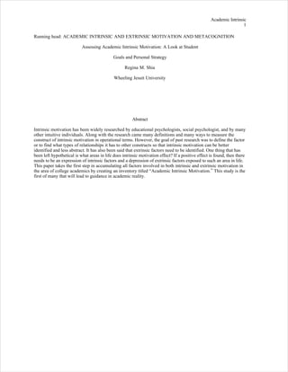 Intrinsic Motivation Inventory.pdf Assessing academic intrinsic motivation | PDF