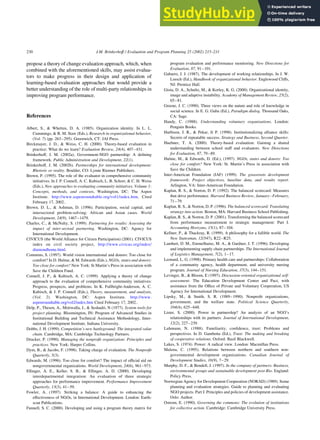 Assessing and improving partnership relationships and outcomes a ...