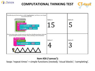 Assessing computational thinking with tools in the classroom