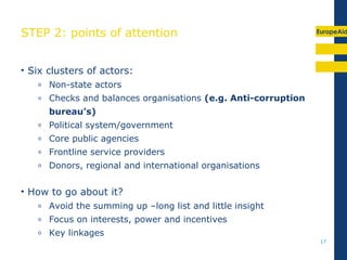 Assessing corruption using political economy approaches (in sectors) | PPT