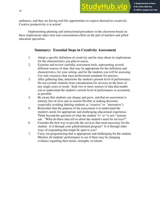 Assessing Creativity A Guide For Educators | PDF