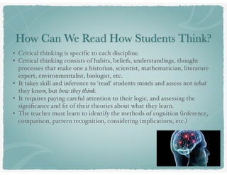Assessing Critical Thinking | PDF