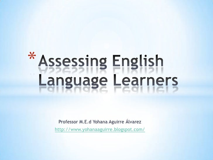 Assessing english language learners