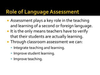 Assessing language skills | PPTX