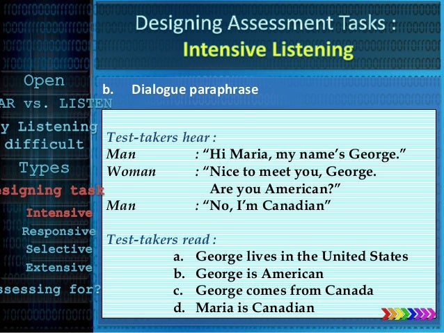 Assessing Listening