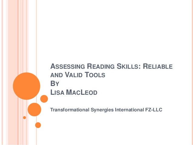 Assessing Reading Skills