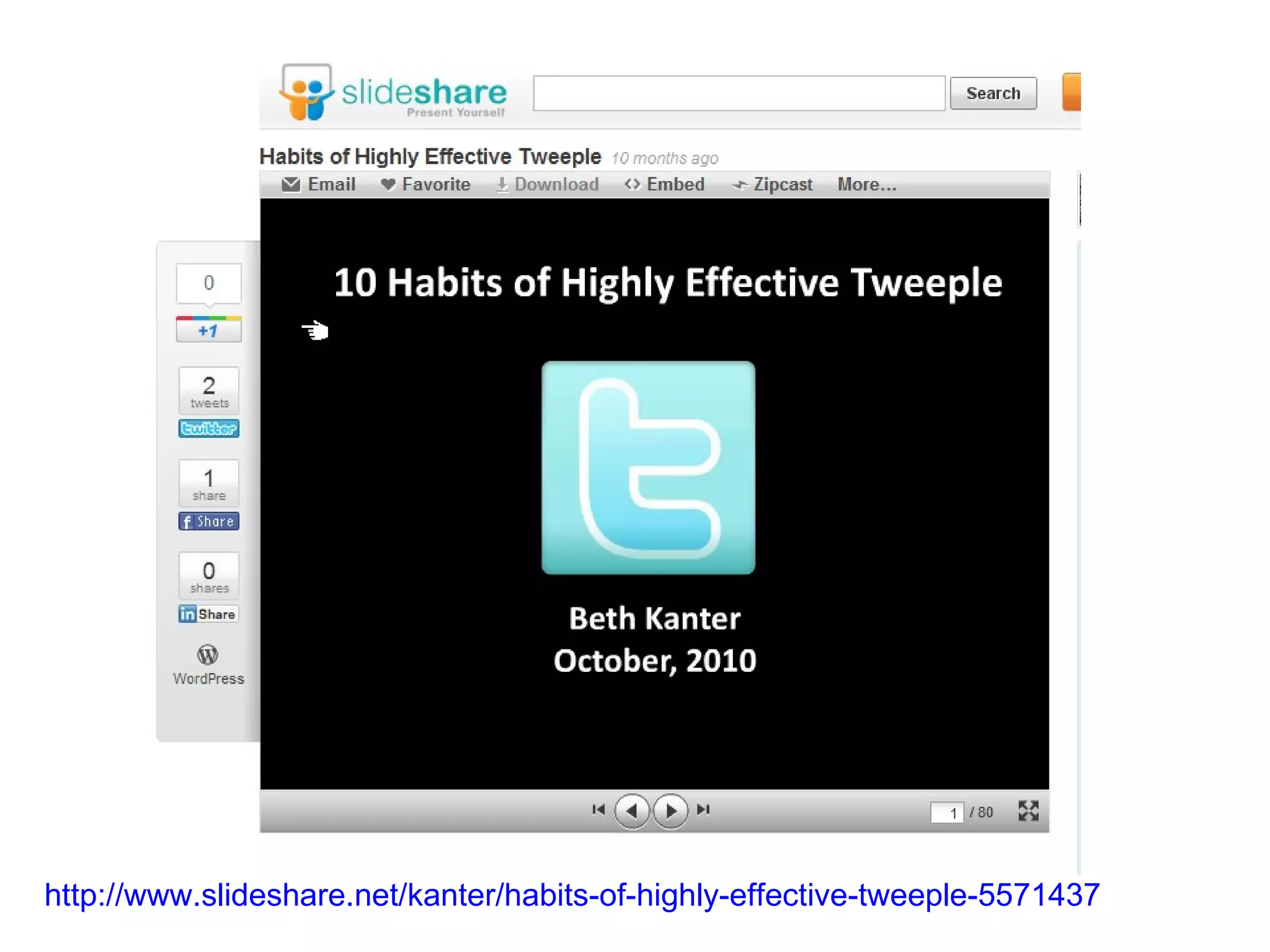 http://www.slideshare.net/kanter/habits-of-highly-effective-tweeple-5571437 